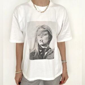 ANINE BING Ida Tee Ab X To X Brigitte Bardot White L